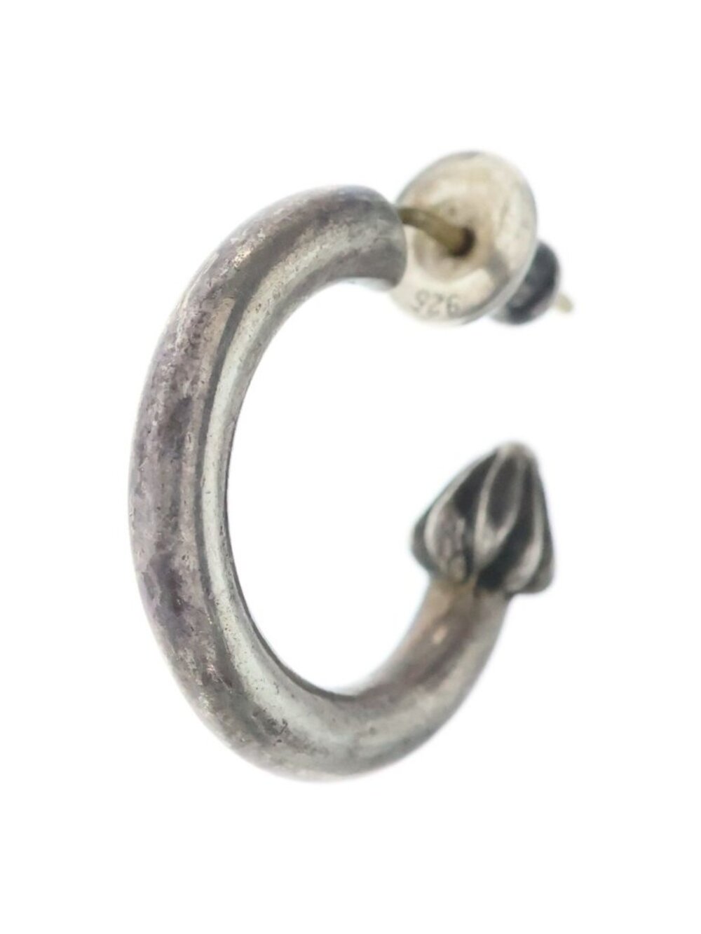 Chrome Hearts Hoop Plain Single Earrings Silver